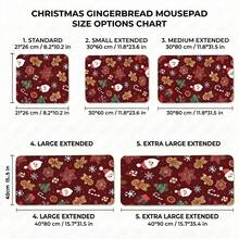 Holiday Christmas Print Large Extended Gaming Mouse Pad, Non-Slip Rubber Base, Smooth Sliding Surface, Multi-Functional Desk Mat For Computer Office Home Study, Holiday Abstract Desktop Decor - A - View 7