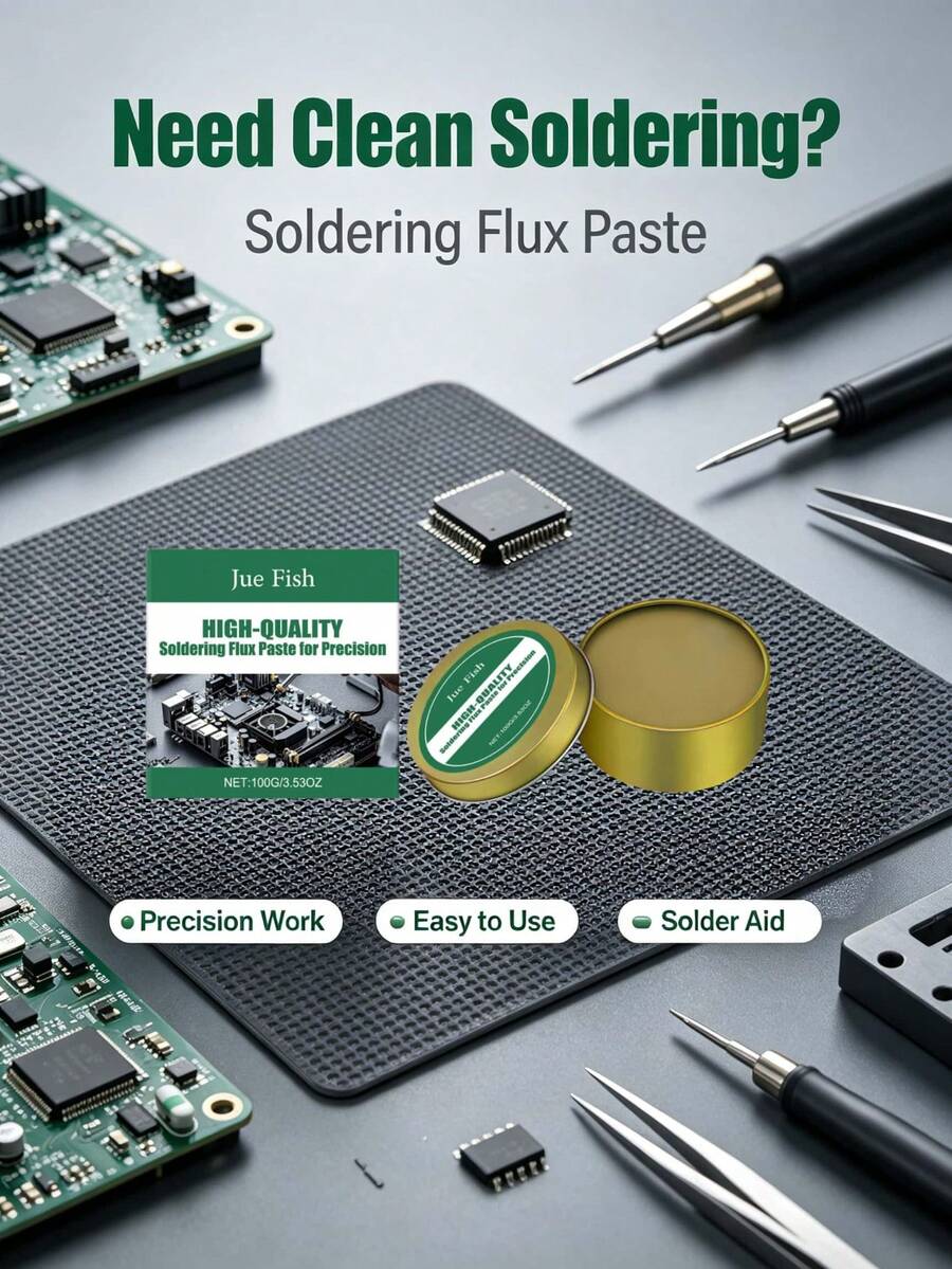 JUE FISH Solder Paste Thermal Conductive Deoxidizing Cleaning Solder Joint Home Electronic Product Repair Soldering Care Paste - A - View 1