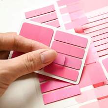 8 Styles Combination 1 Set Multi-Shape Index Labels PET Semi-Transparent Pink Series Sticky Notes Marker Tabs Student Textbook Record Tabs Reading Book Memo Stickers School Supplies Back To School Ultra-Thin Index Tabs - one-size - View 8