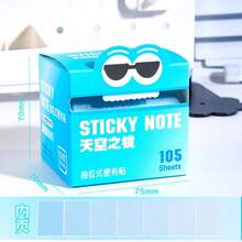 Gradient Transparent Sticky Notes With Storage Box, Multiple Colors Available, Suitable For Office And School Use - Back To School Essential, Desktop Organizer, Also As Decorative Or Creative Gift - Boxed - View 11