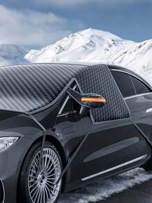1PC Car Snow Cover Winter Sun Shade Car Sun Visor Car Sunshade Thickened Snow Cover Car Cover - A - View 5
