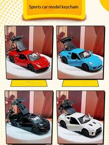 1pc Cool Cartoon Car Model Keychain, Cartoon Backpack Pendant, Unique Small Gifts, Suitable For Friends And Classmates, Back-To-School Gifts - Multicolor - View 7