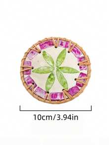 1pc/2pcs Lightweight Luxury Woven Colorful Shell Coasters, Natural Pearl Mother-Of-Pearl Heat Resistant Insulation Pads, Anti-Scald Tea Cup & Teapot Mats, Exquisite Home Tabletop Decor, Suitable For Coffee Tables, Kitchen Dining Tables, Party Table Decorations - Multicolor - View 25