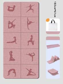 1 bộ thảm yoga gấp gọn có đường căn chỉnh, chất liệu dày chống trượt, phù hợp cho tập yoga, pilates và thiền tại nhà - Nhiều màu - Xem 13