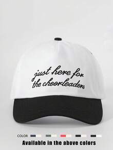 1件戶外刺繡「Just Here For」拼色棒球帽，可調節防曬休閒帽，適合春夏/秋季旅行，時尚百搭男士遮陽帽，Y2K風格青年帽 - 棒球帽 - 查看 14