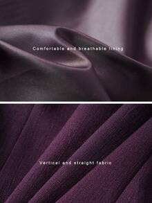 女款純色背心 V 領外套 春秋款 時尚通勤女裝 - 紫色 - 查看 7