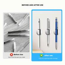 1/5/10pcs Magnetic Pencil Holder For Refrigerator, Pencil Clip, Adjustable Silicone Flexible Pencil Holder, Suitable For Whiteboard, Desk And Clipboard - Multicolor - View 6
