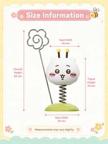 MINISO Chiikawa Bee Costume Spring Bobble Ornament, 1 Random Design, Cute Character Desktop Monitor Decor For Desk Shelf, Birthday Christmas Gift - Random One - View 9