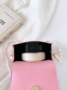 1pc Girls Bow PU Magnetic Closure Fashion Crossbody Bag Suitable For All Seasons Daily Use - A - View 9