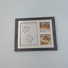 1 قطعة إطار صور DIY بطبعة قدم الحيوان الأليف، مجموعة تذكارية بطبعة قدم الكلب والقط والحيوان الأليف وإطار صور تذكاري، قالب طين بطبعة قدم الحيوان الأليف، مجموعة تذكارية بطبعة قدم الحيوان الأليف هدية - مقاس واحد - مشاهدة 6