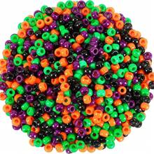500 Pcs 6x9mm Pony Beads Bulk Multicolor Kandi Beads Big Hole Plastic Loose Spacer Beads For Bracelet Making, Friendship Bracelets, Hair Beads For Braids, Jewelry Making, DIY Crafts, Keychains, Rave Accessories, Craft Kit, Various Colors, Handmade - Multicolor - View 13