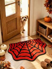 1pc Halloween New Style, Absorbent Soft Carpet, Red Semi-Circle Spider Web Entrance Mat, Autumn/Winter Best-Selling Decorative Door Mat, Door Mat, Patio Mat, Door Mat, Small Carpet, Welcome Mat, Carpet, Floor Mat, Outdoor Door Mat, Kitchen Carpet, Home Decor, Front Door Mat, Area Rug, Outdoor Mat, Home Decor, Area Carpet, Garden Carpet, Washable Carpet - Multicolor - View 18