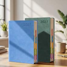 مخطط الانضباط الذاتي 2027، 320 صفحة بغلاف من الجلد الصناعي عالي الجودة، تصميم متعدد الألوان بتخطيط شهري وأسبوعي مزدوج، حجم محمول ومدمج، إدارة الوقت وتتبع الأهداف للبالغين، تحدى نفسك لوازم التعلم - A5 - مشاهدة 1
