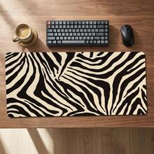 1pc Zebra Stripe Mouse Pad, Suitable For Gaming And Office Desktops, Anti-Slip Design For PC, Computer, Laptop, Tablet, Smartphone - Fashionable Desktop Accessory For Gamers, 2D Flat Style - Zebra Print - View 9