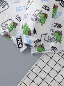 4 piezas/Paquete Calzoncillos tipo bóxer cómodos y suaves con estampado de dibujos animados para niños pequeños - Multicolor - Ver 4