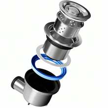 Upgraded Double Bowl Sink Drain Kit – Space-Saving Rear Drainage Pipe With Overflow Port, Anti-Odor Sealed Trap, Leak-Proof Thickened PP Material, Easy DIY Installation For Kitchen Renovation & Home Use. - Kitchen Double Sink Drain - View 5