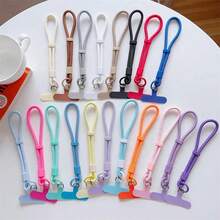 1pc Adjustable Multicolor Nylon Phone Lanyard, Durable Short Rope, Phone Case Anti-Loss Accessory, Universal Detachable Wrist Strap, Suitable For Most Smartphones, Sturdy Braided Rope, Daily Use - Multicolor - View 2