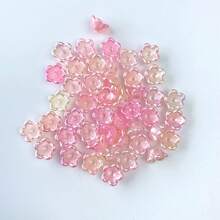 120pcs 8mm Multicolor Five‑Petal Flower Acrylic Center Hole Loose Beads For DIY Bracelets, Phone Charms, Keychains Handmade Craft Supplies - Multicolor - View 7