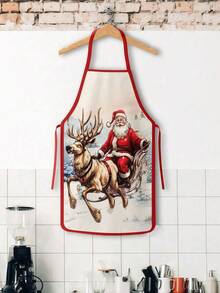 1/2/4pcs Christmas Apron, Christmas Party, Suitable For Kitchen Cooking, Festivals And Parties. It's Also A Great Gift To Give To Friends. - Multicolor - View 14