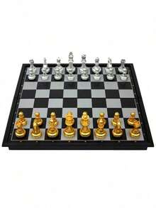 Magnetic Chess Game Set, Foldable Portable Design, Lightweight And Convenient, Travel Game Set Gift, Family Entertainment Toy - Multicolor - View 4