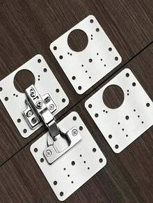 MIBORIL Stainless Steel Cabinet Door Hinge Repair Parts, Suitable For Wardrobe Door Hinge Repair Installation, Furniture Drawer Countertop Hinge Fixing Repair Plate - Silver - View 6