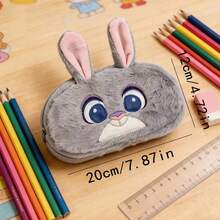 Disney 1PC Zootopia Large Pencil Cases Ideal For Office Use - Adorable Zootopia Design With Zippered Pocket, Perfect Desk Organizer - Multicolor - View 7