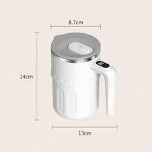 Akane Fully Automatic Magnetic Stirring Cup 304 Stainless Steel Smart Digital Display One-Touch Electric Stirring Cup 6500 RPM High-Speed Stirring Coffee Milk Powder Protein Powder Portable Automatic Stirring Water Cup Home Office Slouchy Brewing Cup Built-In 200mAh Rechargeable Battery Type-C Charging - Multicolor - View 5