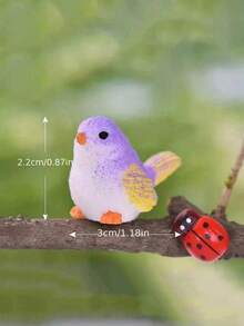 2/12/24 Pcs Cute Cartoon Mini Colorful Resin Bird Micro Landscape Decor, Home Desktop Decoration Gift, Spring Garden Decor, Suitable For Outdoor Yard And Garden, Random Color - Little Bird - View 5