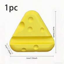 2/1pc Cute Cheese-Shaped Desktop Phone Stand, Fun Realistic Cheese Block Phone Holder, Compact Stable Slouchy Bracket For Watching Videos And Movies, Desktop Decoration Ornament, Creative Desktop Accessory Compatible With Most Phone Models - Big Cheese - View 10
