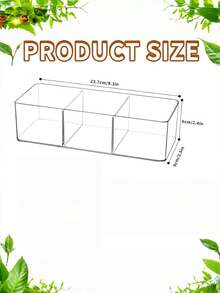 1pc 3-Compartment Lucky Tea Bag Storage Box, Suitable For Kitchen Cabinets, Coffee Station And Tableware Storage - Multicolor - View 4