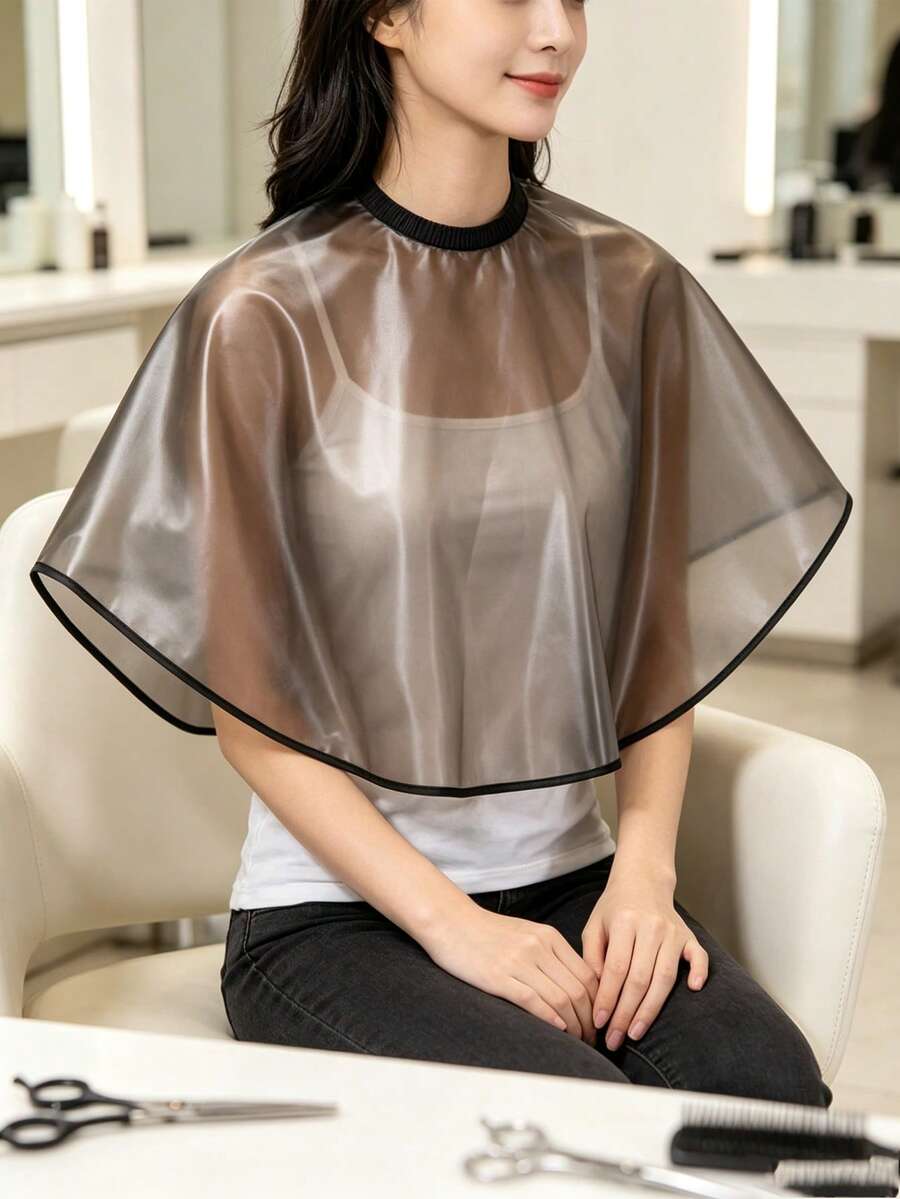 Multi Functional Salon Professional Shawl - Waterproof And Reusable, Made Of PVC Material, Suitable For Shampooing, Dyeing And Styling, Washable Material, Lightweight And Durable, Hair Dye Cap, Home Hairdressing Set, DIY Hair Dye Set,Back To School