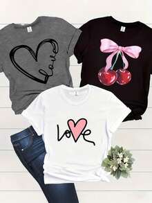 Women T-Shirts - White (Patterned) 1-pack - View 1