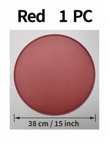 1pc/4pcs, 15 Inch Solid Color Round Faux Leather Placemats, Waterproof & Oil-Resistant, Washable Table Decor Mats, Non-Slip & Durable Western Style Placemats; Suitable For Restaurants, Cafes, Homestays; Perfect For Holidays, Parties, Gatherings, Birthdays, Weddings, Dinners. - Multicolor - View 17