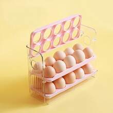 1pc 3-Layer 30-Egg Capacity Egg Tray With Date Scale, Automatic Flip Lid Egg Storage Box, Kitchen Refrigerator Egg Fresh-Keeping Box, Egg Storage Organizer - Multicolor - View 11