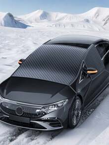 1PC Car Snow Cover Winter Sun Shade Car Sun Visor Car Sunshade Thickened Snow Cover Car Cover - A - View 3