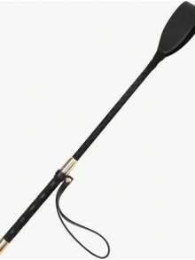 1pc Equestrian Riding Crop, Lightweight Horse Training Whip With Comfortable Grip Handle, Durable Horse Riding Equipment For Beginners, Training Practice, Outdoor Activities And Couple Leisure Moments - Black - View 2