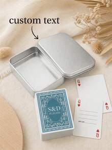 Custom Name And Date Playing Cards, Personalized Wedding Poker Deck With Card Face Design, Custom Text Card Backs For Wedding Receptions, Bridal Showers And Engagement Parties, Keepsake Game Night Gift For Couples, Newlyweds, Brides And Grooms - Multicolor - View 4