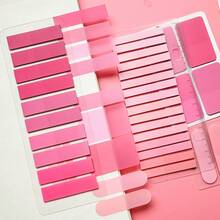 8 Styles Combination 1 Set Multi-Shape Index Labels PET Semi-Transparent Pink Series Sticky Notes Marker Tabs Student Textbook Record Tabs Reading Book Memo Stickers School Supplies Back To School Ultra-Thin Index Tabs - one-size - View 7