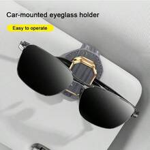 1pc Car Fashion Glasses Holder Premium Design Unisex Car Interior Sun Visor Storage Clip Fashion Glasses Storage Rack - A - View 2