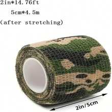 6/12 Rolls Camouflage Self-Adhesive Tape, Non-Woven Fabric Cohesive Bandage Wrap, Elastic Rifle Shotgun Camouflage Tape - Multicolor - View 3