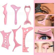 1pc Multi-Function Eyeliner Stencil, Reusable Waterproof Silicone Eyeliner Guide Template, Suitable For Eyeliner Brush, Eyeliner Pencil And Stamp Positioning Assistance, Eyelash Stamp Tool, Makeup Beginner, Crescent Moon Guard, Eyeliner Magic Tool - Multicolored - View 5