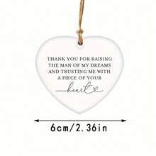 1pc Bride Gift For Groom's Mother, Mother-In-Law Wedding Gift, Keepsake, Acrylic Hanging Ornament, Commemorative Decoration, Thank You Gift, Halloween Decor, Christmas Decor, Christmas Tree Ornament, Home Decor, Yard Decor - Multicolor - View 3