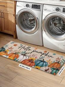 1/2pcs Thanksgiving Pumpkin Pattern, Vintage Diatomaceous Earth Mat, Super Absorbent, Non-Slip, Perfect For Bathroom, Kitchen And Dining Room, Quick Drying, Perfect Gift For Home Decor And Bathroom Mat, Thanksgiving Holiday Gift! - Multicolor - View 12