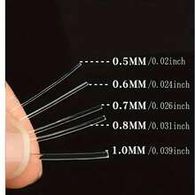 1 Roll 0.5-1.0mm Strong TPU Transparent Elastic Cord, Stretchable Elastic Line, Suitable For Bracelet Necklace DIY Beading Line, Jewelry Making Material, Crystal Seed Bead Agate Jade Elastic Line, Handmade Jewelry Transparent Craft Line - Multicolor - View 5