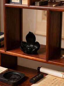 1pc Lotus Aromatherapy Base, Creative Lotus Shaped Incense Burner, Home Fragrance Decor, Helps Regulate Mood And Purify Air, Suitable For Living Room, Bedroom, Room, Desktop Decoration, Dorm Storage, Home Decor, Wedding, Essential Fragrance Tool - A - View 4