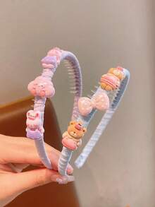 1pc Cute Cartoon Headband With Anti-Slip Strip, Toothed Decorative Hair Clip, Anti-Slip Function Hair Accessory, Cartoon Children's Headpiece, Suitable For Girls - Multicolor - View 4