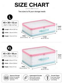 8PCS Large Capacity Clear Mesh Storage Bins With Zipper Lid & Handles, Foldable Closet Organizer For Clothes, Quilts, Blankets, Bed Sheets And Linens, Dustproof Home Storage Solution - Clear - View 4