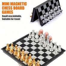 Magnetic Chess Game Set, Foldable Portable Design, Lightweight And Convenient, Travel Game Set Gift, Family Entertainment Toy - Multicolor - View 1