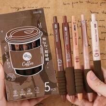 5pcs Retractable Gel Pens, Quick-Dry ST Tip, Soft Touch Barrel, Suitable For Office, Recording And Note-Taking - Multicolor - View 12