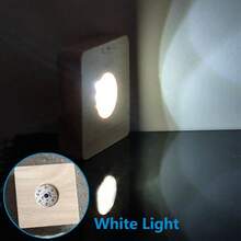 8CM Square 3AAA Battery Powered Wooden Night Light, LED Display Lamp, Decorative Base Light. Suitable For Crystal, Glass, Resin, Acrylic Display Statue Decoration, DIY Decoration - Square - View 9